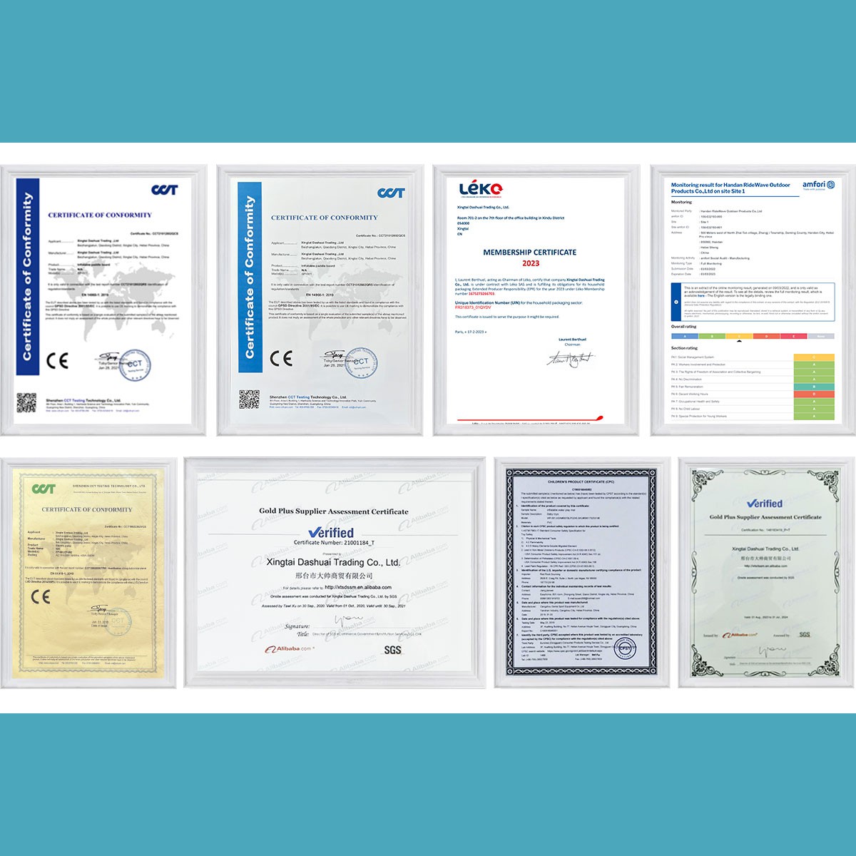 Paddle board certificate qualification