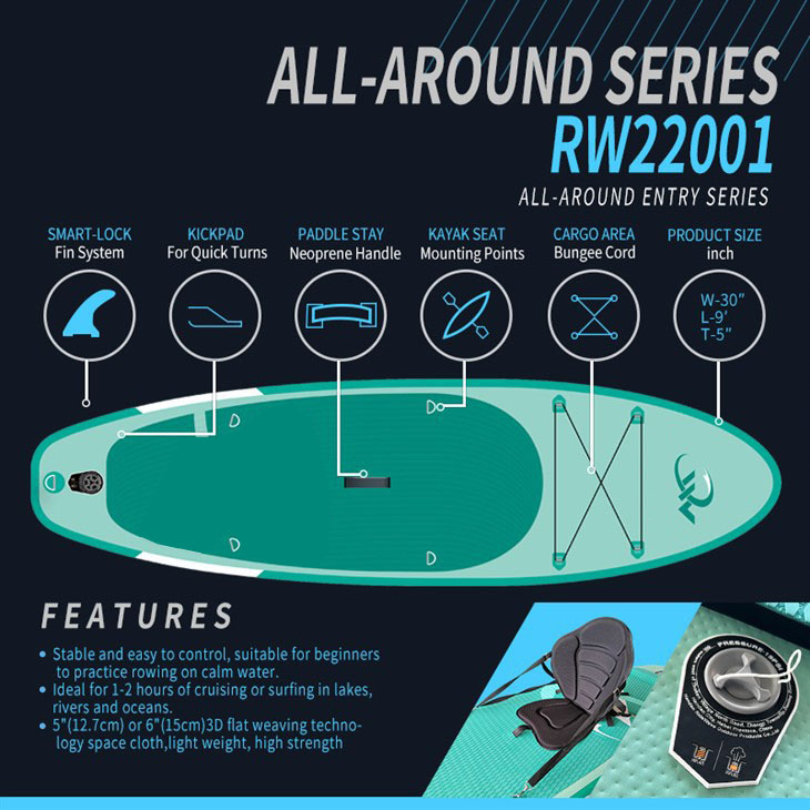9ft Inflatable Paddle Board