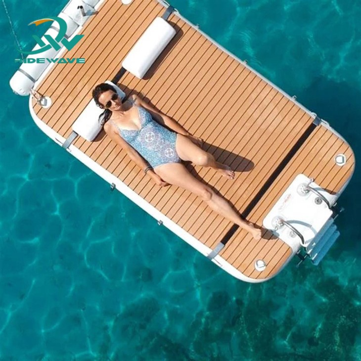 inflatable dock with ladder