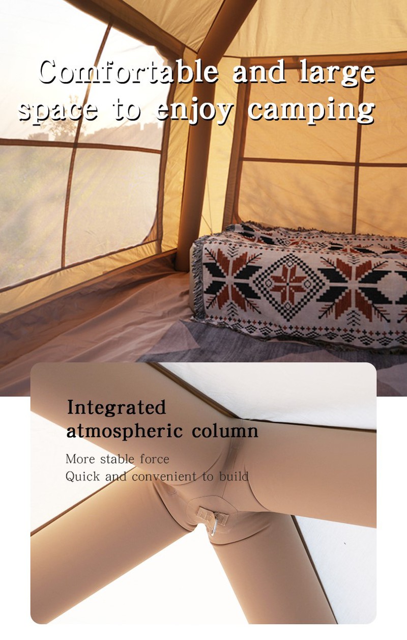Inflatable tent with canopy 3