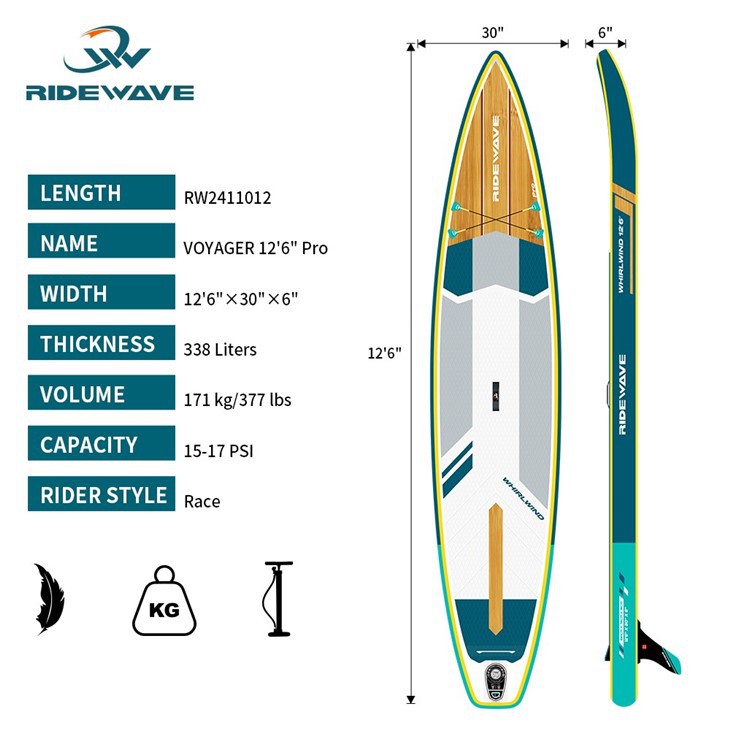 RIDEWAVE All Round - Whirlwind Series Series 12‘6‘’ Race Paddle Board SUP